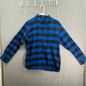 Oakley Shirt Adult Medium Checked Blue Black Button Up Casual Shirt Mens